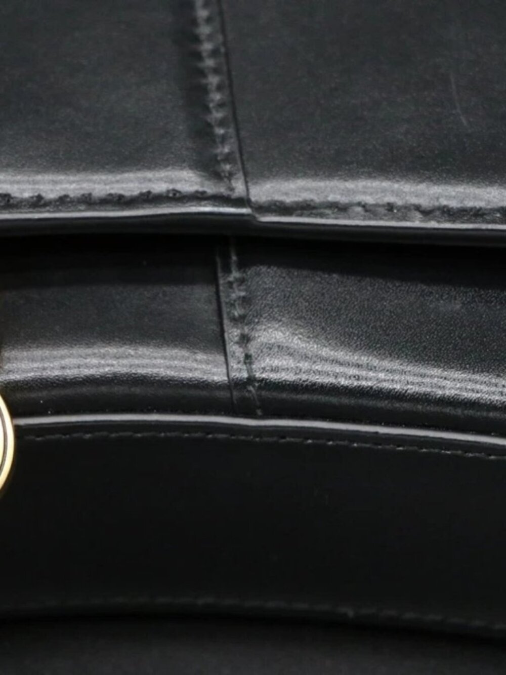 Balenciaga Hourglass Box Wallet on Chain - Black/Gold - Picture 9 of 14